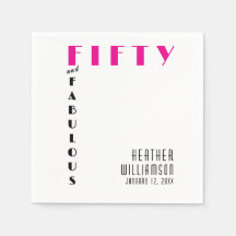 Fifty and Fabulous Name Date 50th Birthday Party