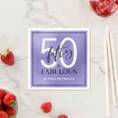 Serviette En Papier Fifty and Fabulous Script 50th Birthday (En situation)