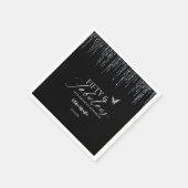 Serviette En Papier Fifty & Fabulous Black Glam 50th Birthday (Coin)