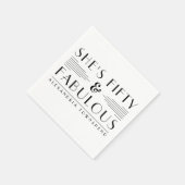 Serviette En Papier Fifty & Fabulous Lines Art Deco 50th Birthday (Coin)