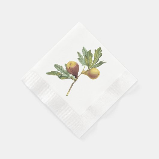 Serviette En Papier fig(Ficus violacea) par Redouté (Coin)
