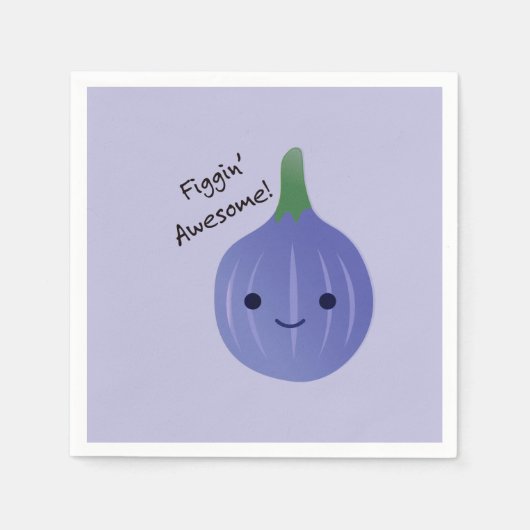 Serviette En Papier figue Awesome Fig Pun (Devant)