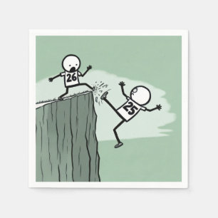 Serviette En Papier Figure Stick Humour pour le Nouvel An 2026