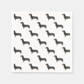 Serviette En Papier Fil mignon Haired Dachshund Chien de saucisse (Devant)
