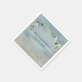 Serviette En Papier filet nautique avec bulle et fleurs (Coin)