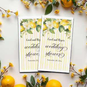 Serviette En Papier Filiale de citron Wedding shower d'été méditerrané