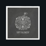 Serviette En Papier Filigree Chalkboard Automne Citrouille Automne Aut<br><div class="desc">Filigree Chalkboard Automne Citrouille Automne Automne Automne Chaussettes de fête Automne. Customisez avec tout texte. Éléments correspondants disponibles.</div>
