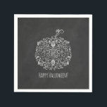 Serviette En Papier Filigree Chalkboard Automne Citrouille Automne Aut<br><div class="desc">Filigree Chalkboard Automne Citrouille Automne Automne Automne Chaussettes de fête Automne. Customisez avec tout texte. Éléments correspondants disponibles.</div>