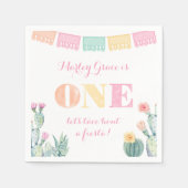 Serviette En Papier Fille 1er Anniversaire Fête, Taco À propos d'une p (Devant)