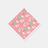 Serviette En Papier Fille À Cheval (Coin)