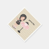 Serviette En Papier Fille à coudre (Coin)