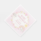 Serviette En Papier Fille Aquarelle Arc-en-ciel Bébé Sprinkle (Coin)
