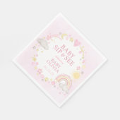Serviette En Papier Fille Aquarelle Rainbow Baby Sip Et Voir (Coin)