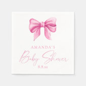 Serviette En Papier Fille ARC ROSE Baby shower (Devant)