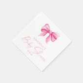 Serviette En Papier Fille ARC ROSE Baby shower (Coin)