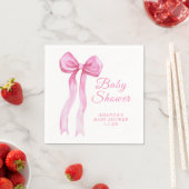 Serviette En Papier Fille arc rose Cadeau de bébé (En situation)