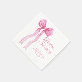 Serviette En Papier Fille arc rose Cadeau de bébé (Coin)
