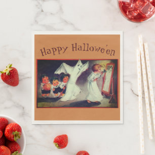 Serviette En Papier Fille avec fantôme Personnalisé Halloween Party Na