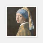 Serviette En Papier Fille avec une oreille perle (Devant)
