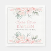 Serviette En Papier Fille Baptême Personnalisé Parti Napkin (Devant)