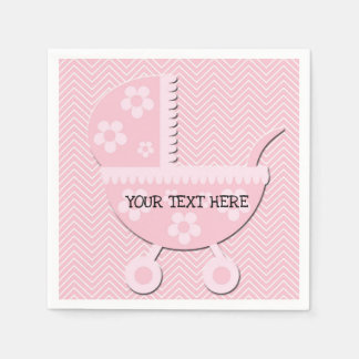 SERVIETTE EN PAPIER FILLE BÉBÉ - NAPKINS BABY SHOWERS