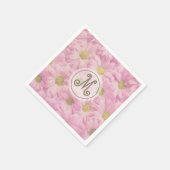 Serviette En Papier Fille Blush Pink Daisies mignonne Personnalisé Mon (Coin)
