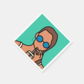 Serviette En Papier Fille bubble thé ado moderne (Coin)