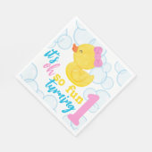 Serviette En Papier Fille Canard En Caoutchouc Turner Un Premier Anniv (Coin)