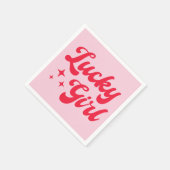 Serviette En Papier Fille chanceuse (Coin)