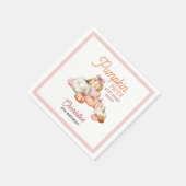 Serviette En Papier Fille Citrouille Patch Bows fête d'anniversaire (Coin)