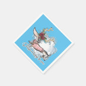 Serviette En Papier Fille Dachshund À Travers La Neige (Coin)