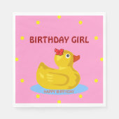 Serviette En Papier Fille d'anniversaire en caoutchouc (Devant)