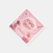 Serviette En Papier Fille de 2 ans dans l'espace (Coin)