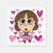 Serviette En Papier Fille de ballerine (Devant)