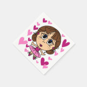 Serviette En Papier Fille de ballerine (Coin)