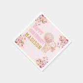 Serviette En Papier Fille de basket-ball Anniversaire personnalisé (Coin)