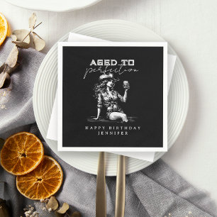 Serviette En Papier Fille de Cow-Boy au Whiskey Vieilli à la Perfectio