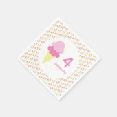 Serviette En Papier Fille de crème glacée Anniversaire (Coin)