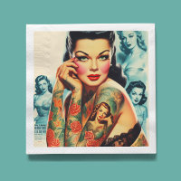 Fille de tatouage Old School