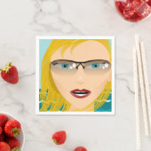 SERVIETTE EN PAPIER FILLE D'ÉTÉ (En situation)