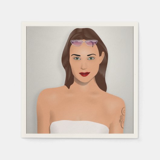SERVIETTE EN PAPIER FILLE D'ÉTÉ (Devant)
