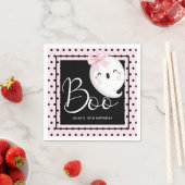 Serviette En Papier Fille d'Halloween Anniversaire personnalisé rose n (En situation)