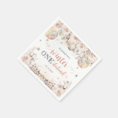 Serviette En Papier Fille d'hiver rose pâle Fleur d'hiver Onederland (Coin)