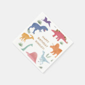 Serviette En Papier Fille Dinosaur fête d'anniversaire (Coin)