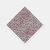 Serviette En Papier Fille Empreinte de léopard noir rose (Coin)