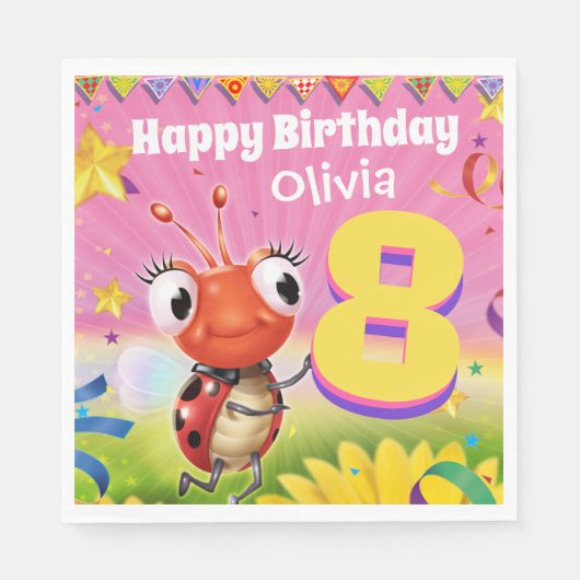 Serviette En Papier Fille faite sur commande 8yrs de serviette de (Devant)