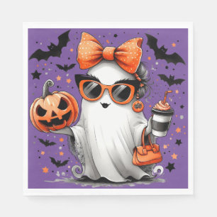 Serviette En Papier Fille Fantôme Halloween Party Napikins