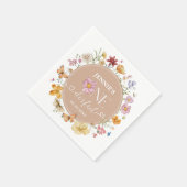 Serviette En Papier Fille Fleur sauvage Onederful 1er anniversaire fêt (Coin)