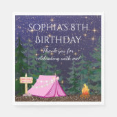 Serviette En Papier Fille Glamping Camping (Devant)