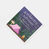 Serviette En Papier Fille Glamping Camping (Coin)